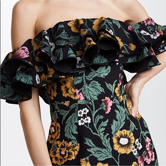 C/Meo Immerse Midi Dress in black floral - Picture 2 of 16